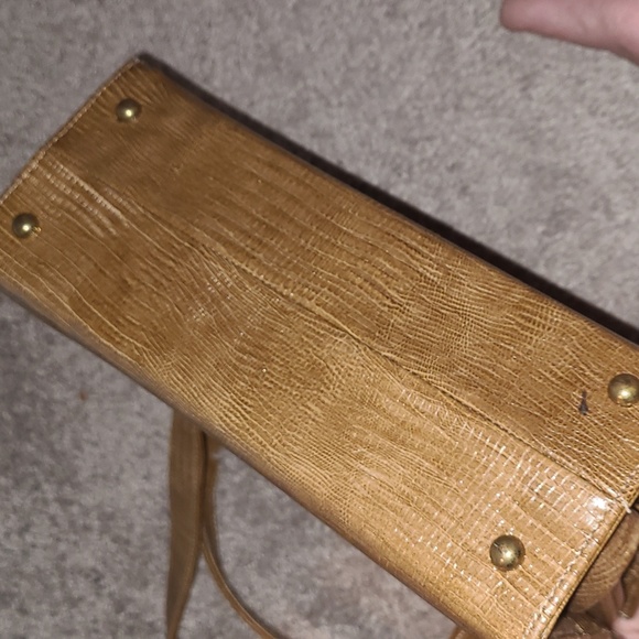 Mid century Vintage Palizzio Handbag Brown Lizard Print - Picture 6 of 7